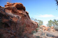 Aboriginal art site on the Ooramboo trail, Mt Augustus circuit